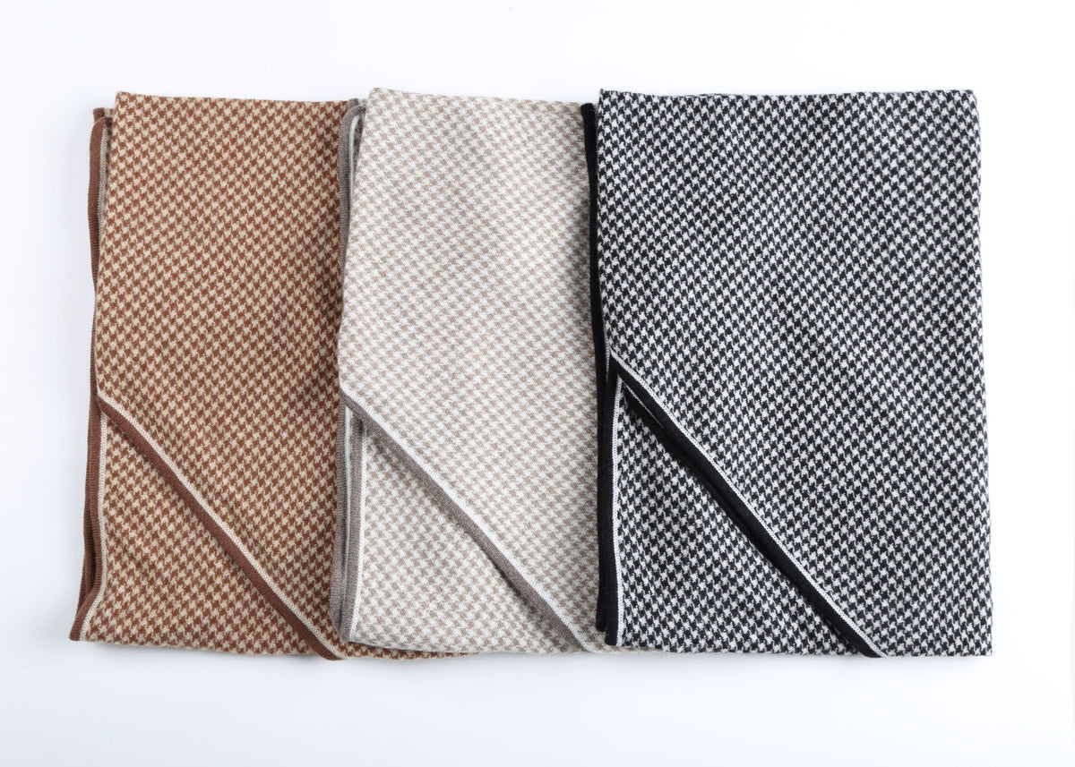 Checked Cashmere Foulard