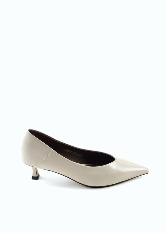 Marzara Kitten-Heel Leather Pump