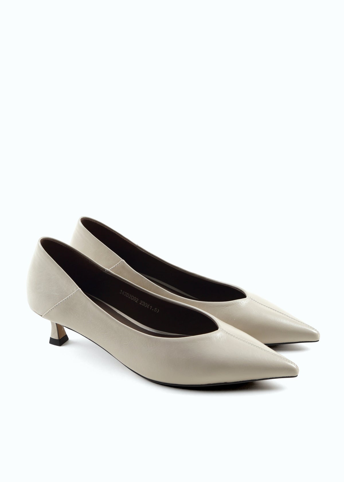 Marzara Kitten-Heel Leather Pump