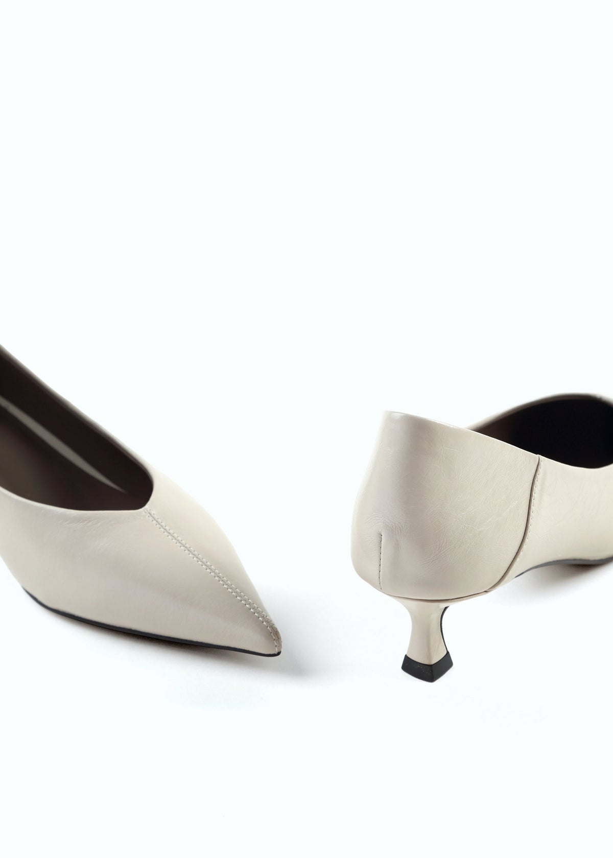 Marzara Kitten-Heel Leather Pump