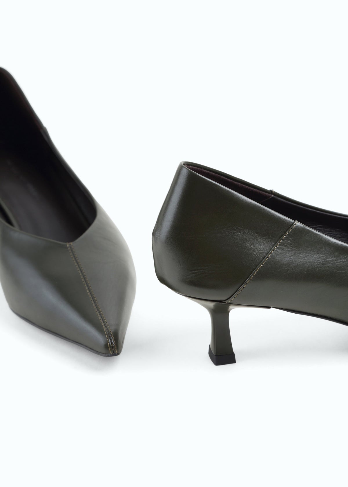 Marzara Kitten-Heel Leather Pump