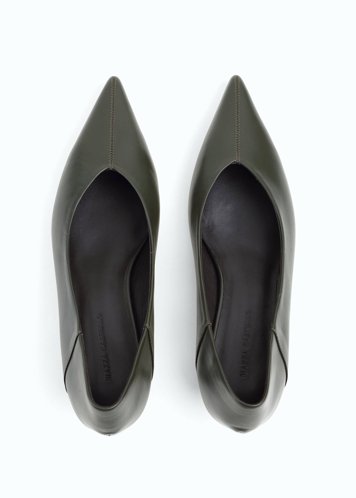 Marzara Kitten-Heel Leather Pump