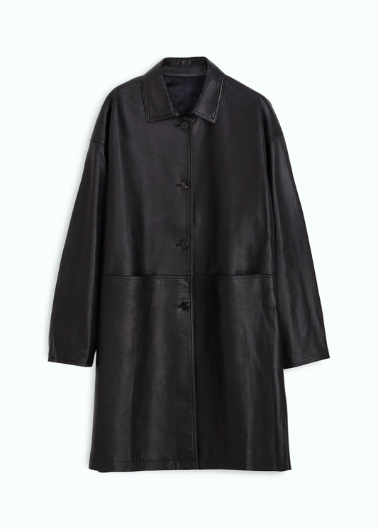 Brumale Leather Down Coat