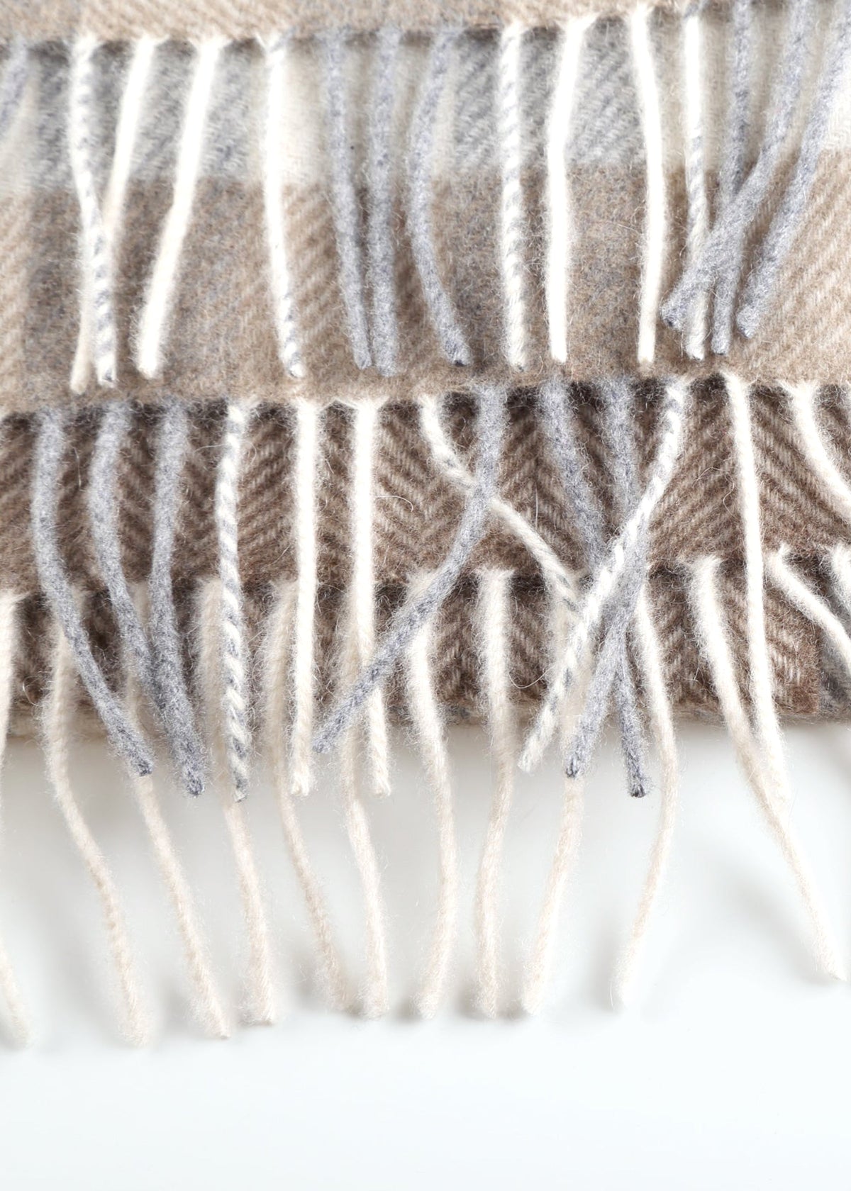 Double-Sided Plaid Shawl