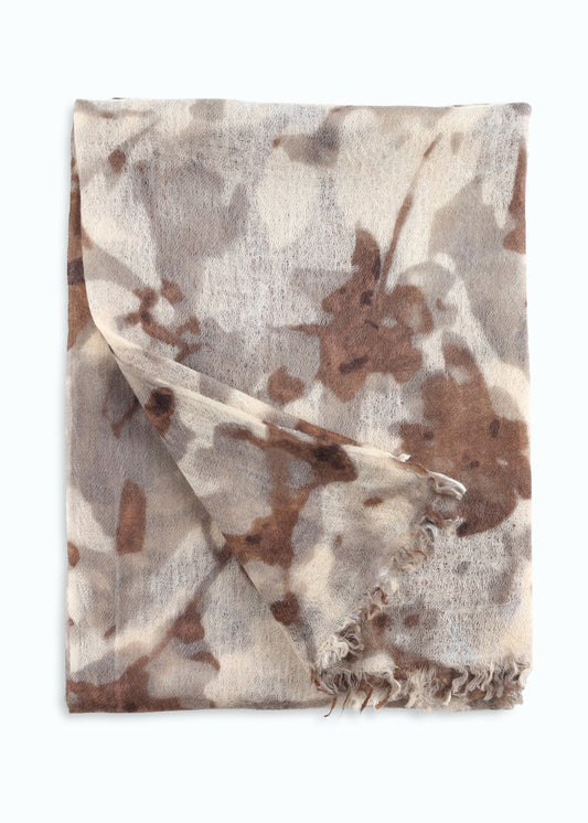 Fiori Cashmere Shawl with Print