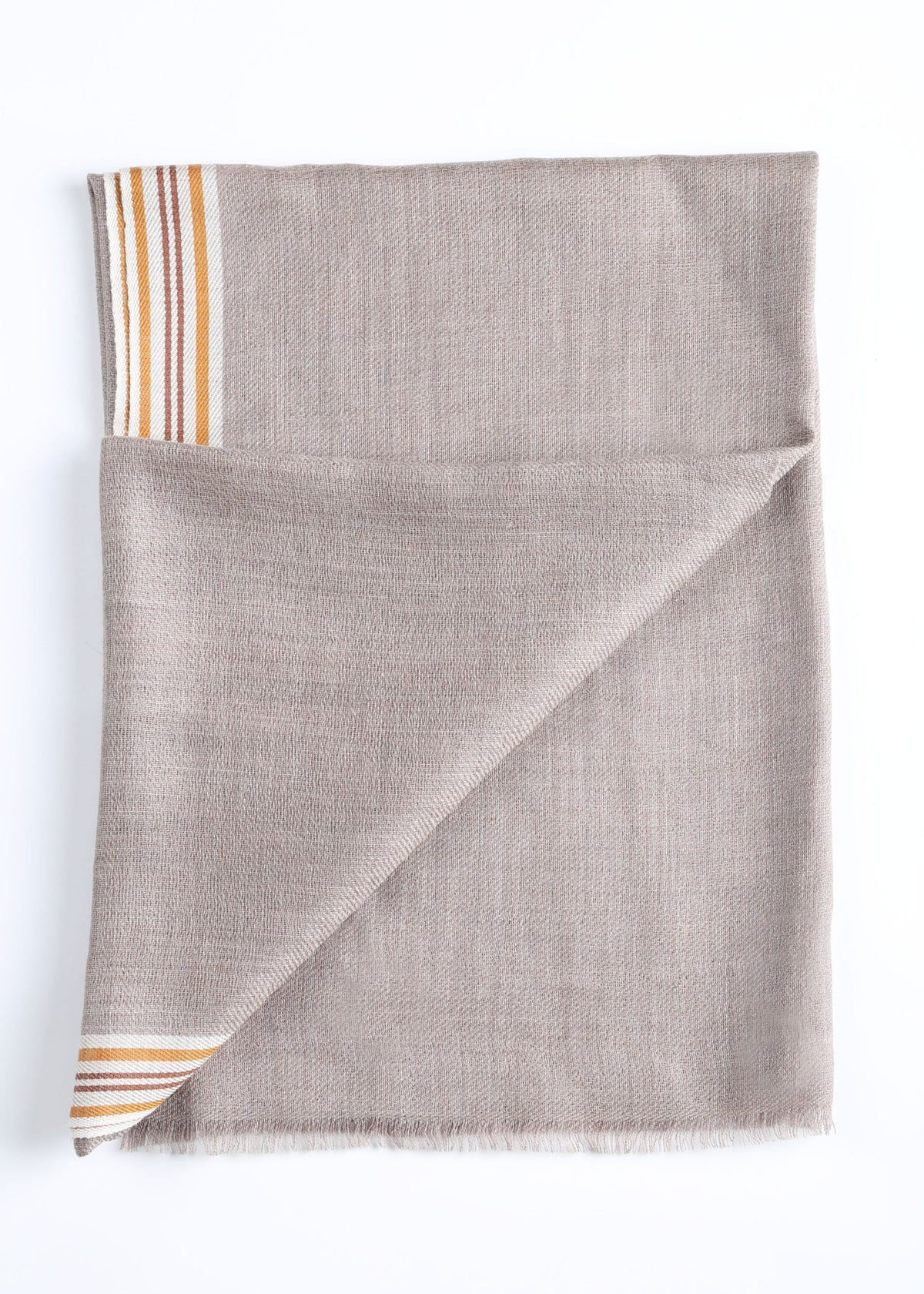 Ombra Cashmere Scarf with Stripes