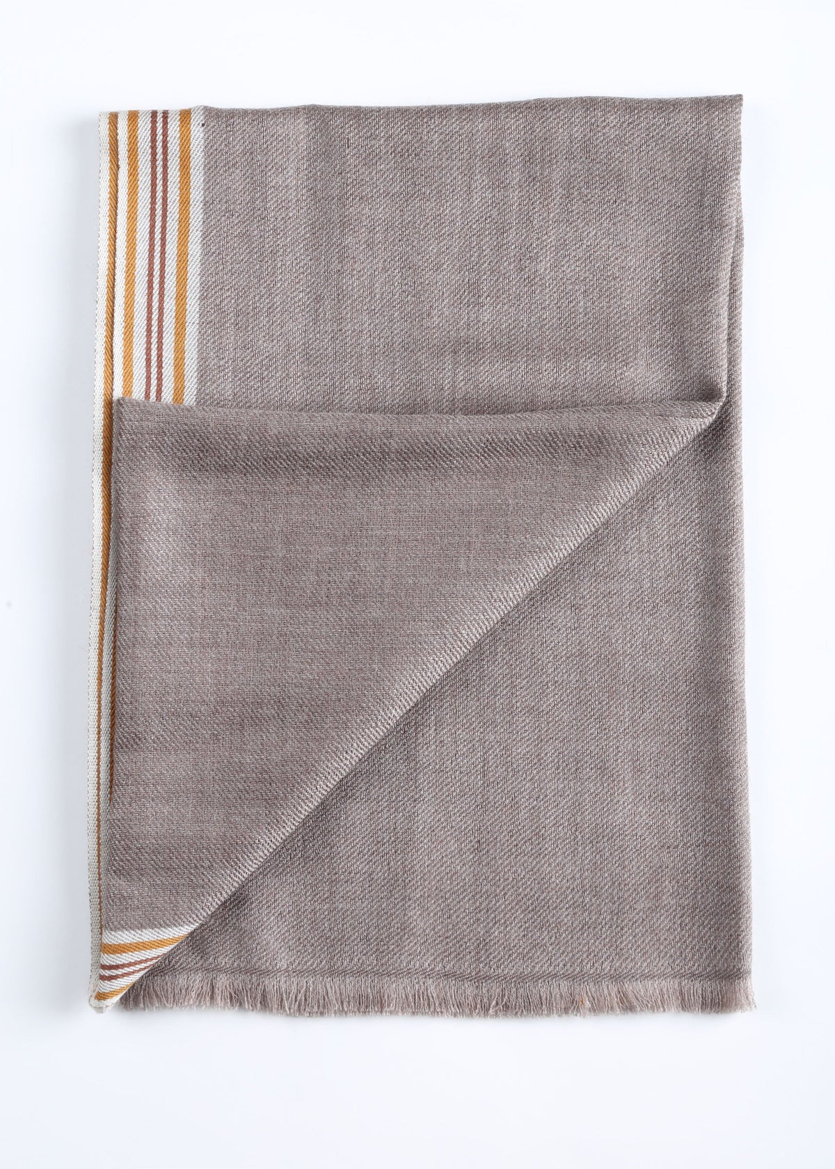 Ombra Cashmere Scarf with Stripes