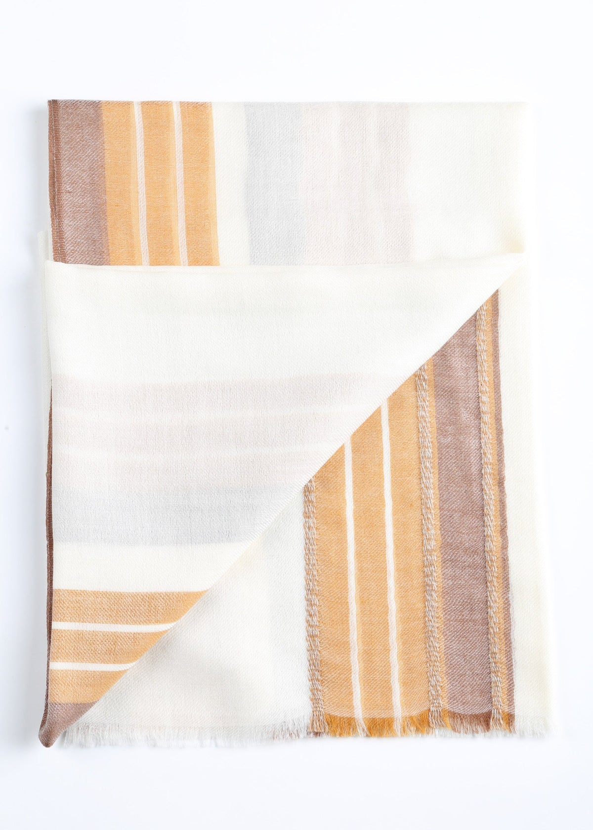 Riva Cashmere Scarf with Stripes