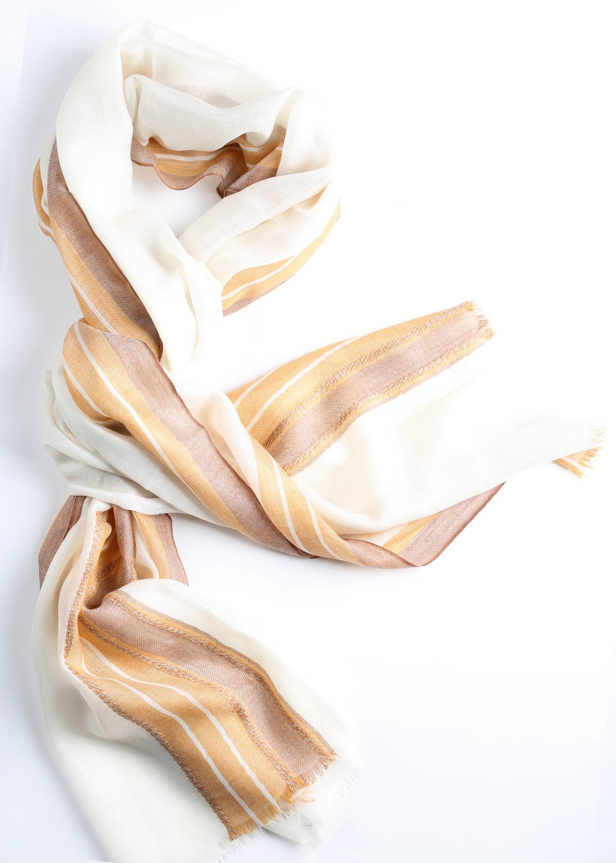 Riva Cashmere Scarf with Stripes