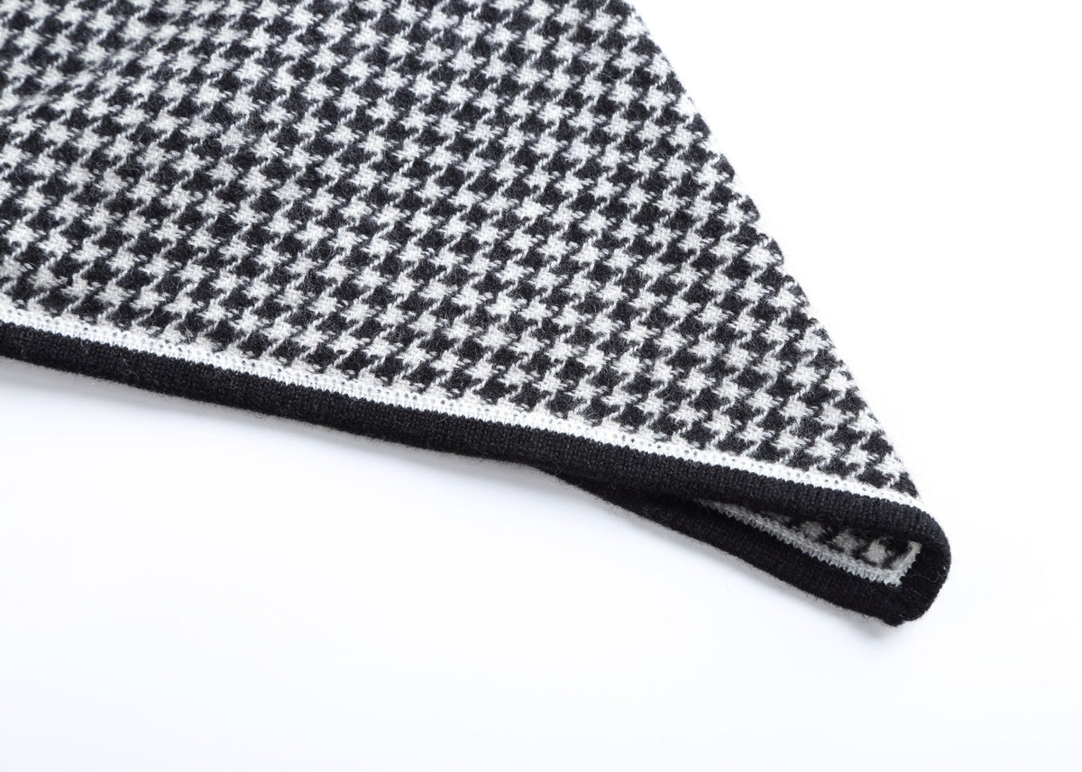 Checked Cashmere Foulard