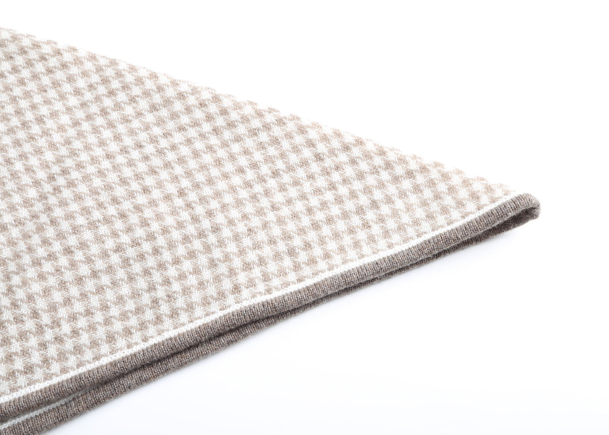 Checked Cashmere Foulard