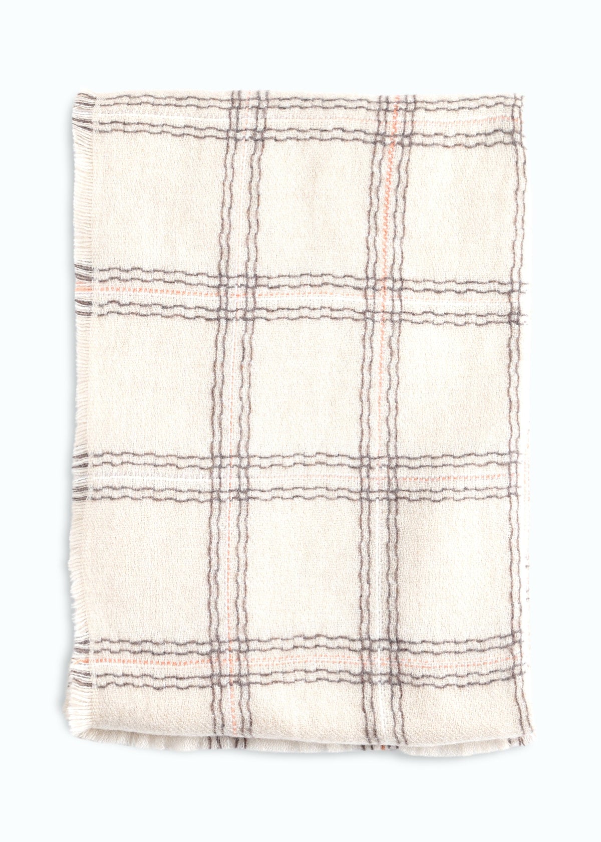 Valle Plaid Cashmere Shawl