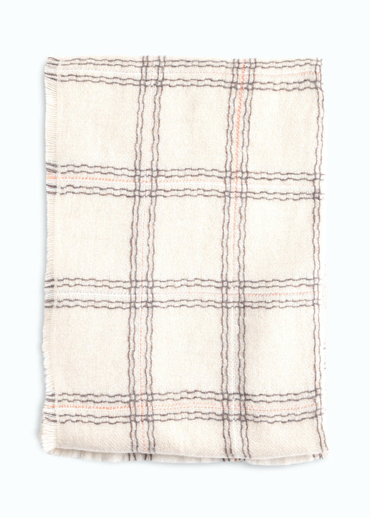 Valle Plaid Cashmere Shawl