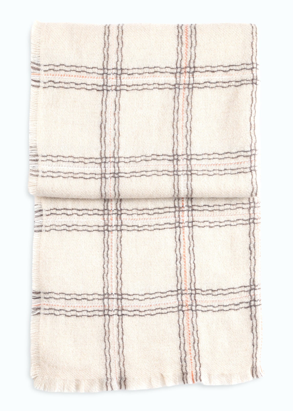 Valle Plaid Cashmere Shawl
