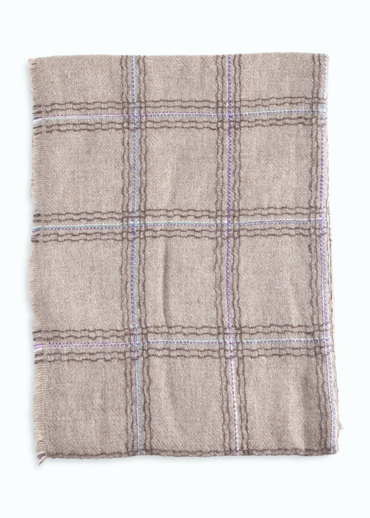 Valle Plaid Cashmere Shawl