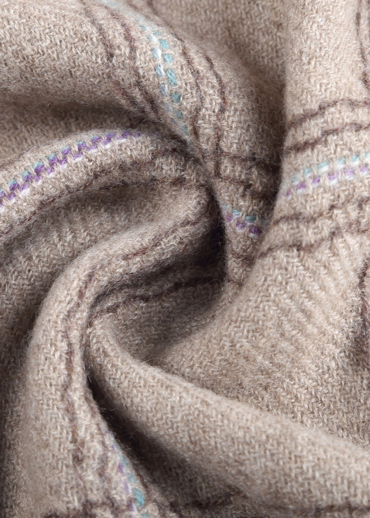 Valle Plaid Cashmere Shawl