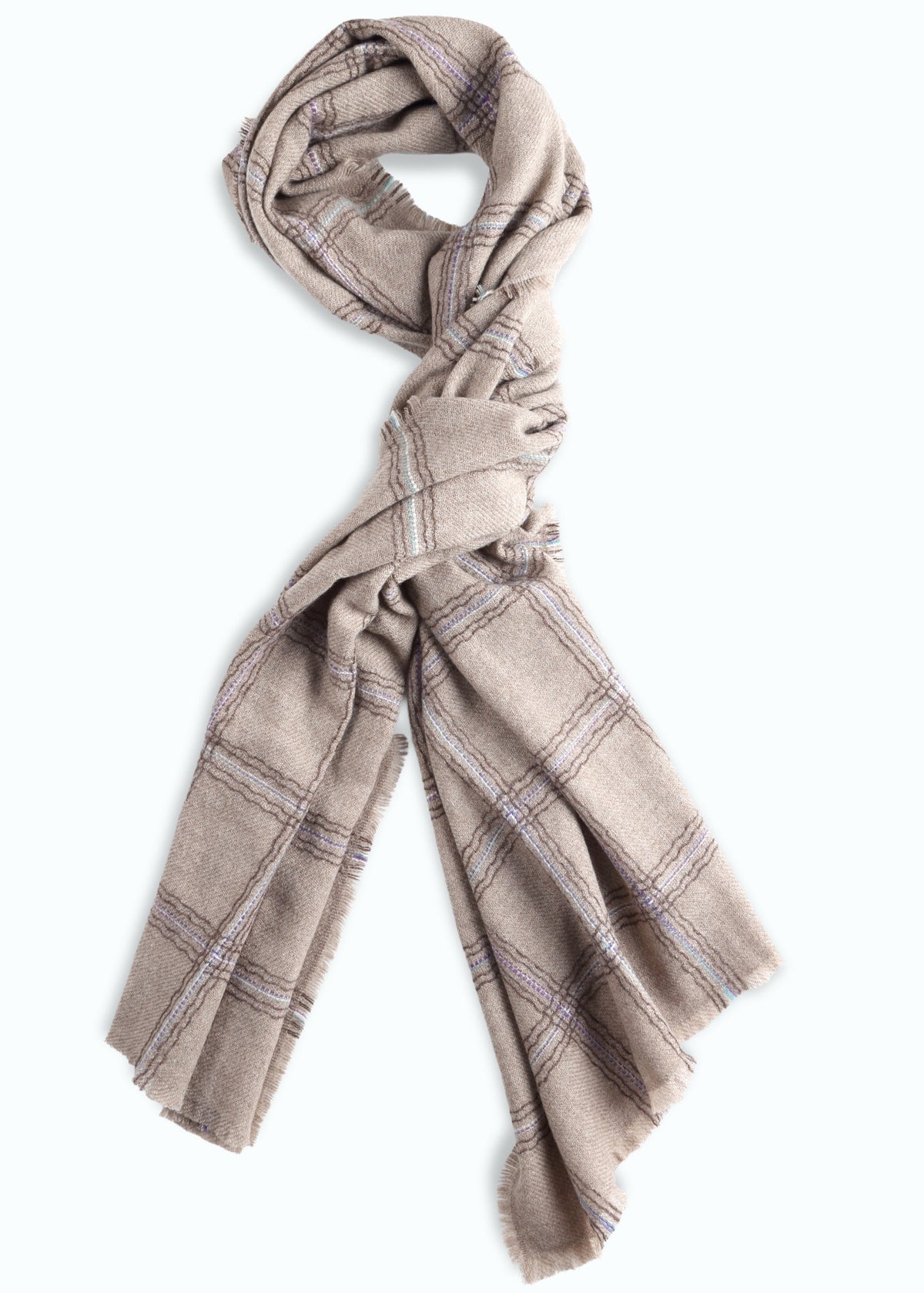 Valle Plaid Cashmere Shawl