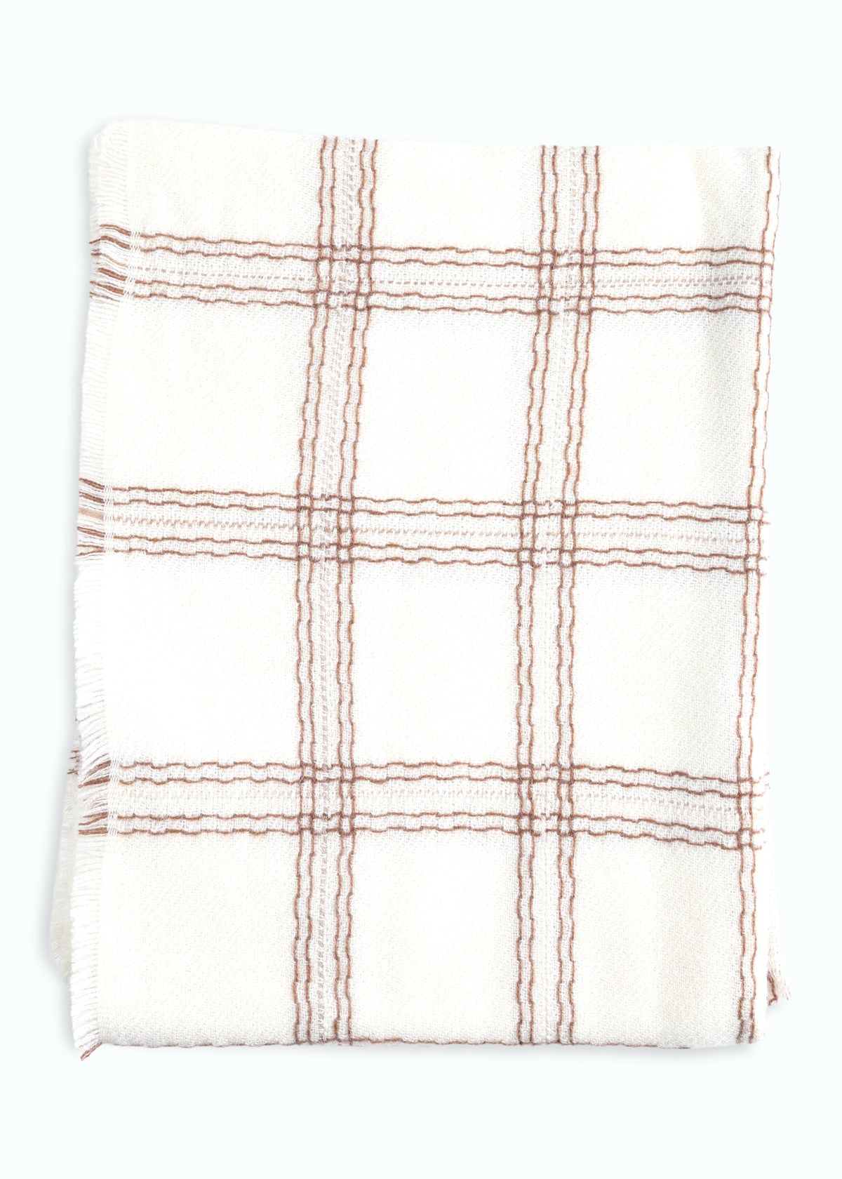 Valle Plaid Cashmere Shawl