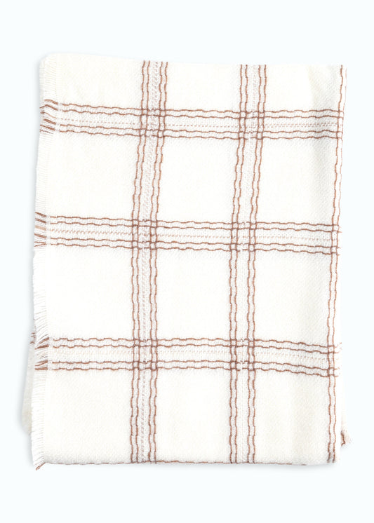 Valle Plaid Cashmere Shawl