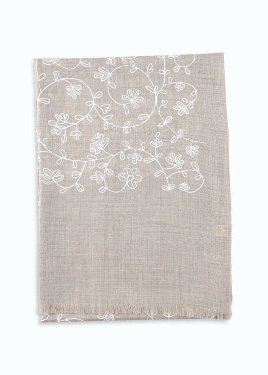 Sertella Hand-Embroidered Shawl