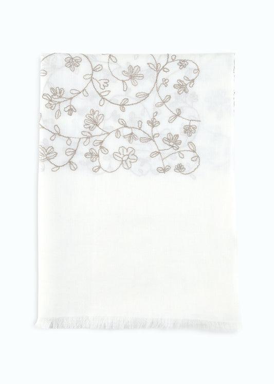 Sertella Hand-Embroidered Shawl