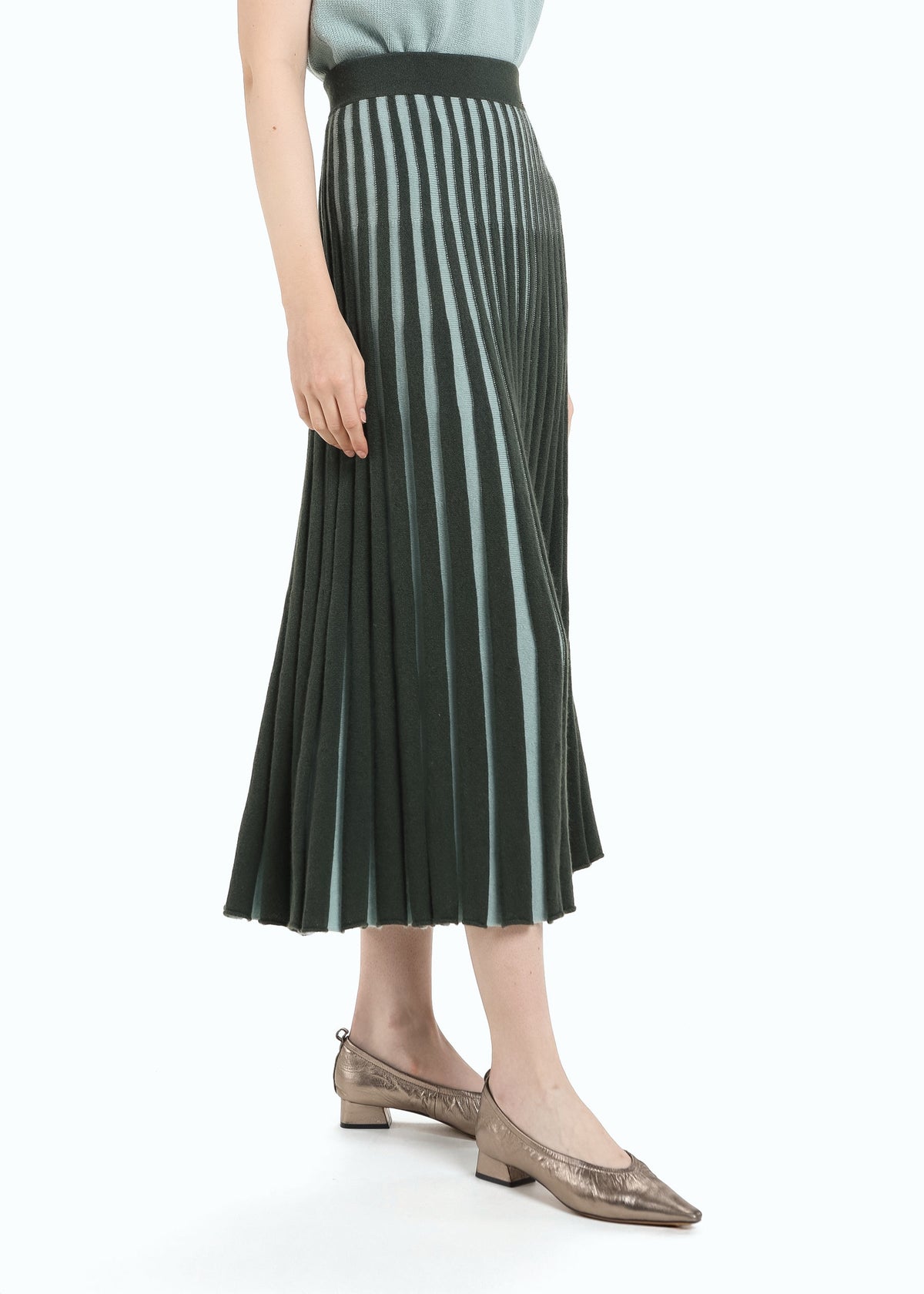 Two-Tone Maxi Skirt