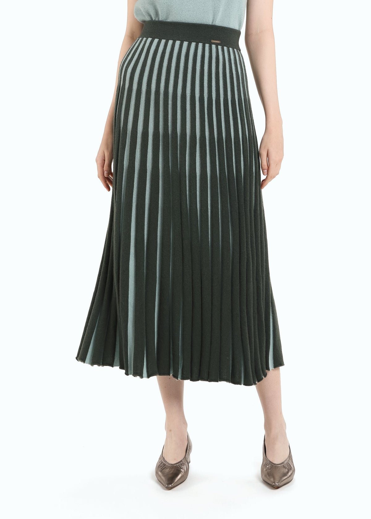 Two-Tone Maxi Skirt
