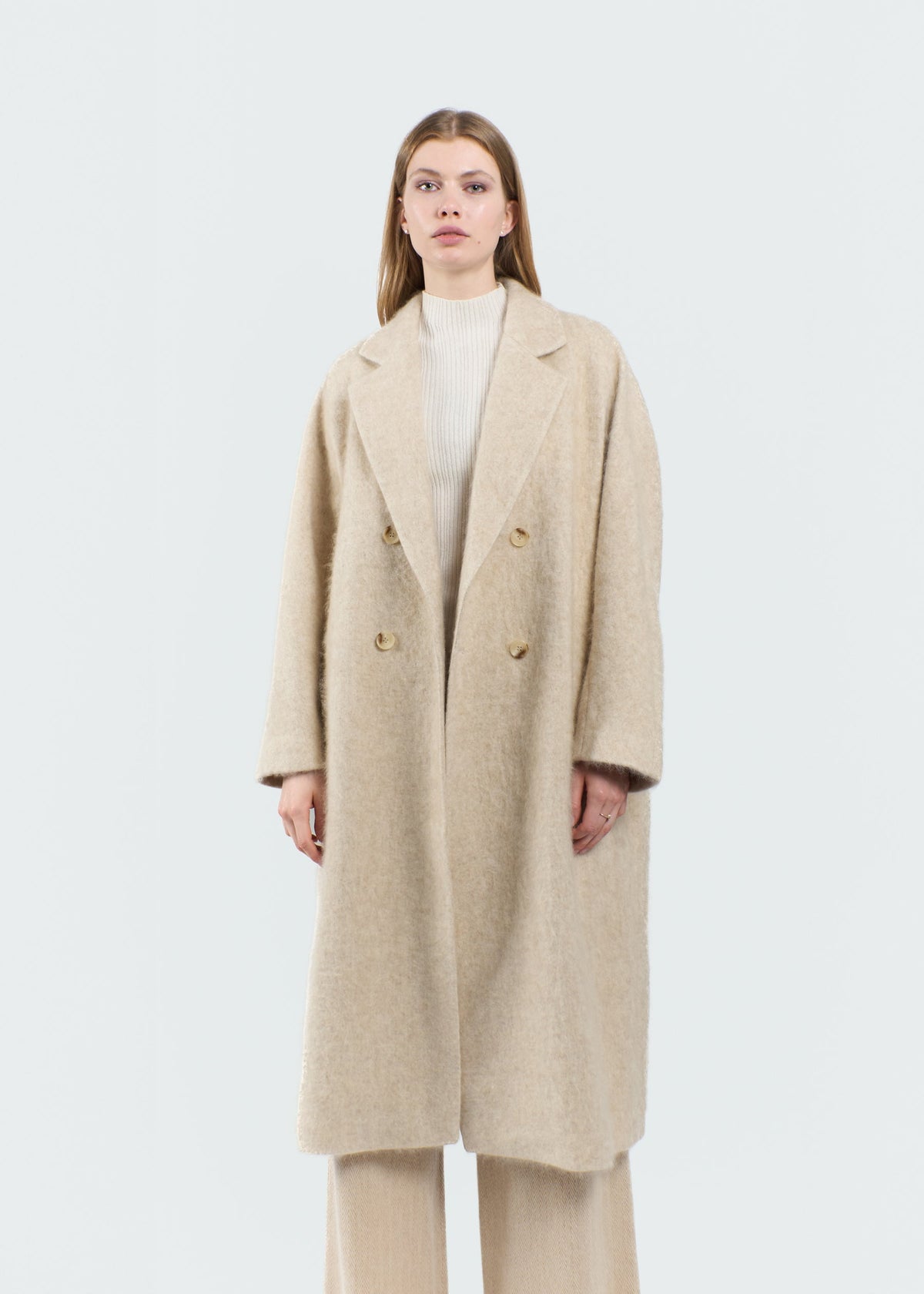 Nebbia Brushed-Finish Cashmere Coat