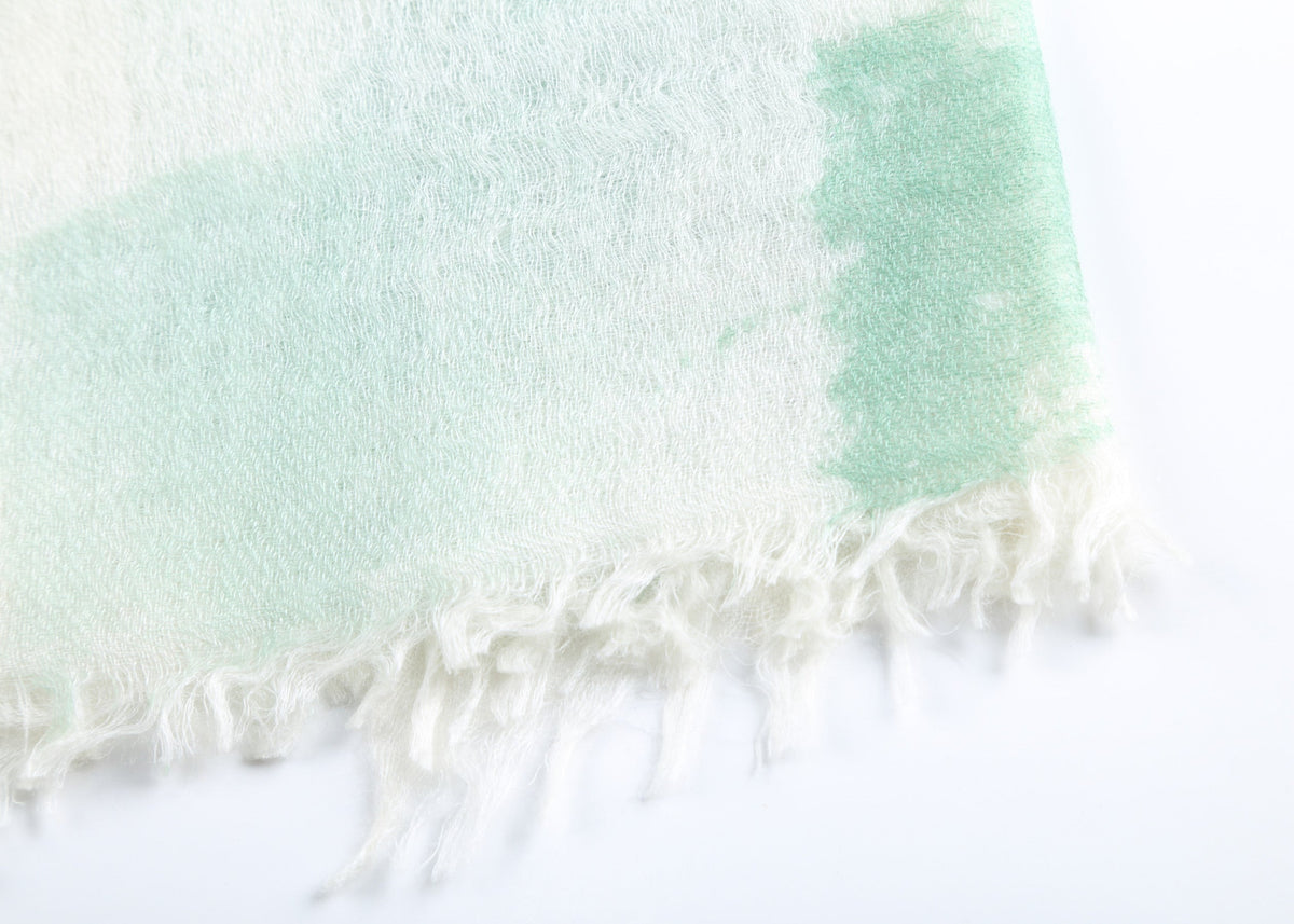 Nuvola Cashmere Shawl with Hand Drawn Print