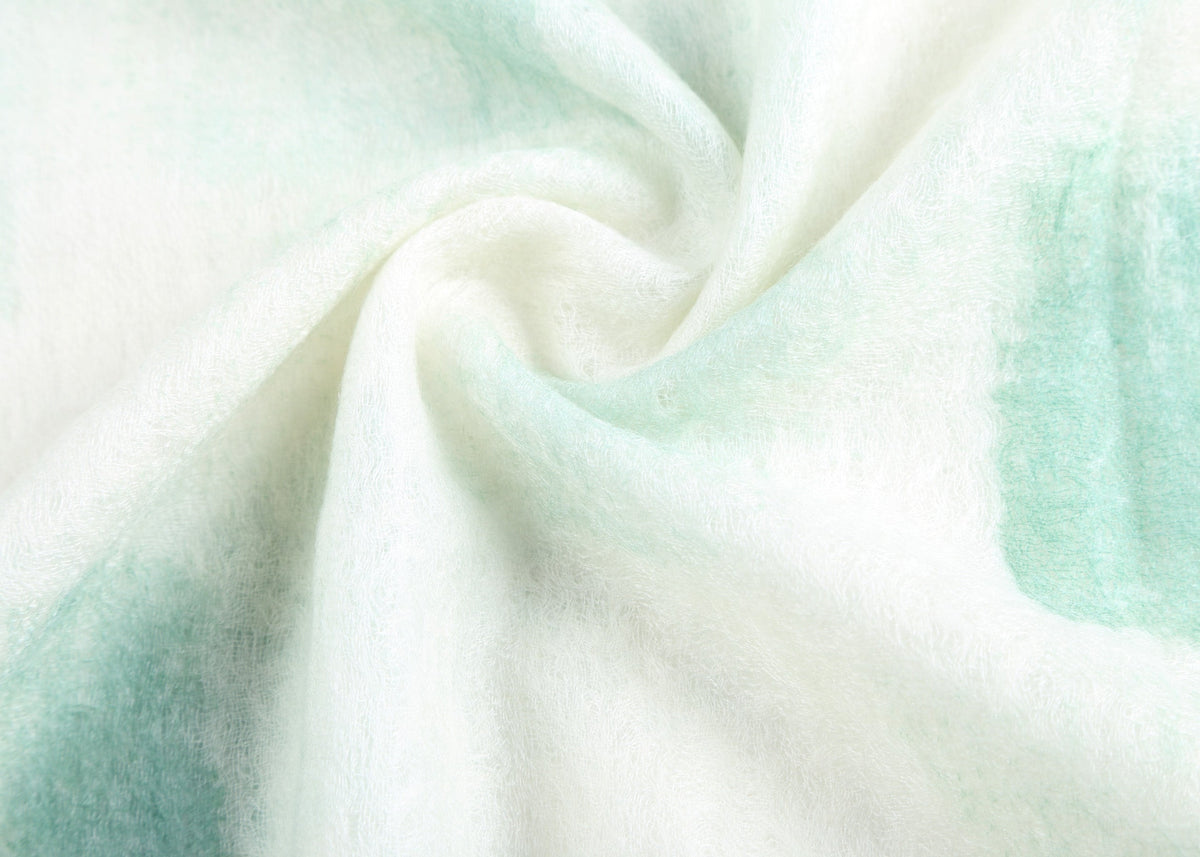 Nuvola Cashmere Shawl with Hand Drawn Print