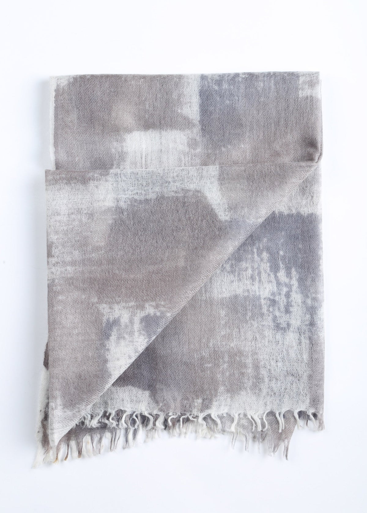 Nuvola Cashmere Shawl with Hand Drawn Print