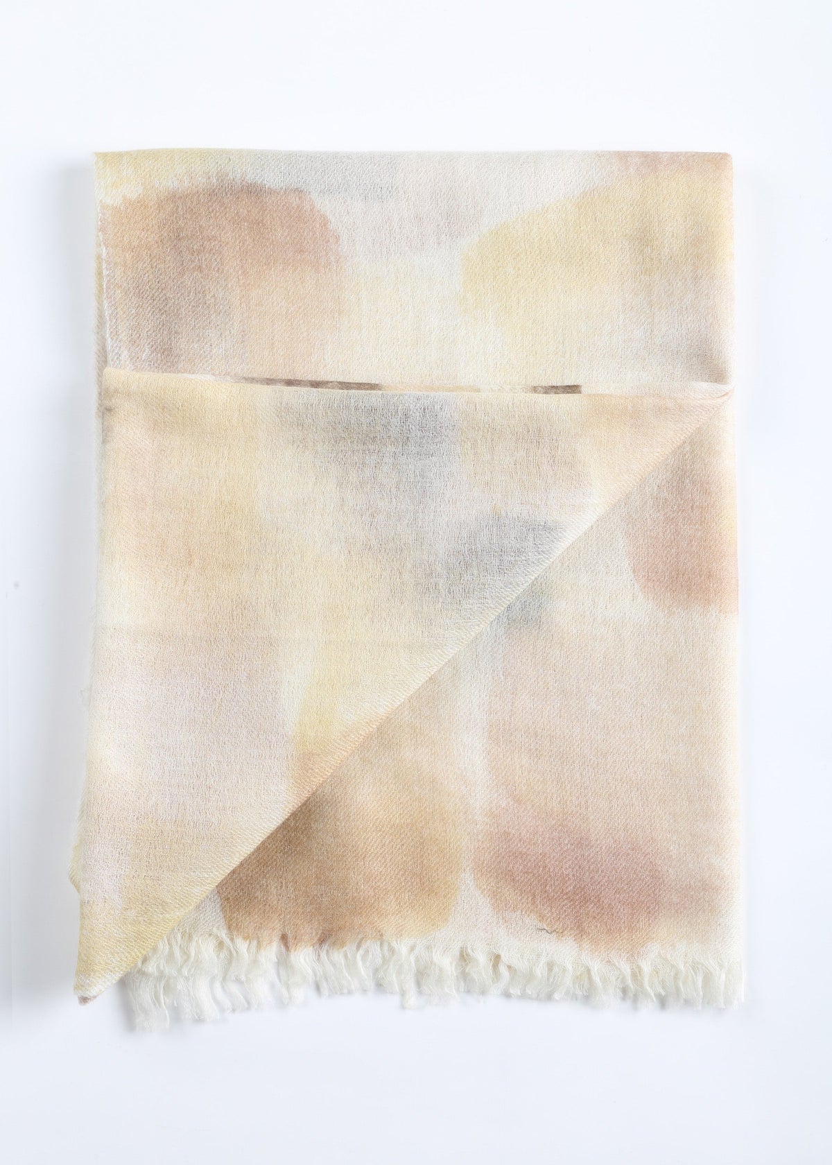 Nuvola Cashmere Shawl with Hand Drawn Print