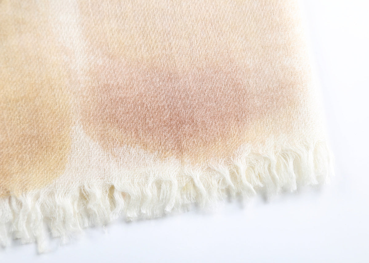 Nuvola Cashmere Shawl with Hand Drawn Print